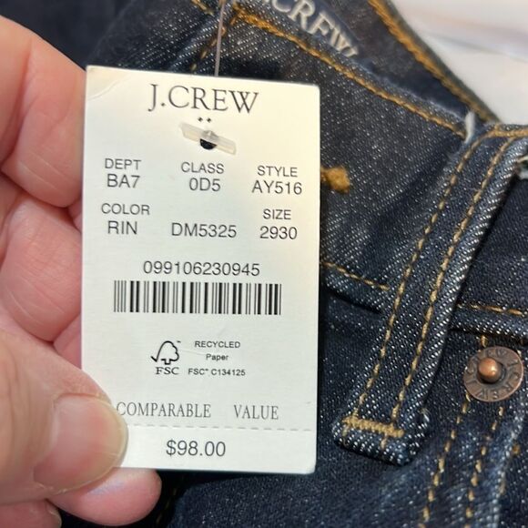 J. Crew Factory AY516 Slim-fit Jean In Signature Flex NWT size 29/30 - Picture 6 of 10